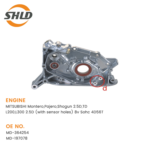 MD-364254 MD-197078 YSK-MB1214 OILPUMP FOR MITSUBISHI Montero 2.5D,TD L200,L300 2.5D (with sensor holes) 8v Sohc 4D56T