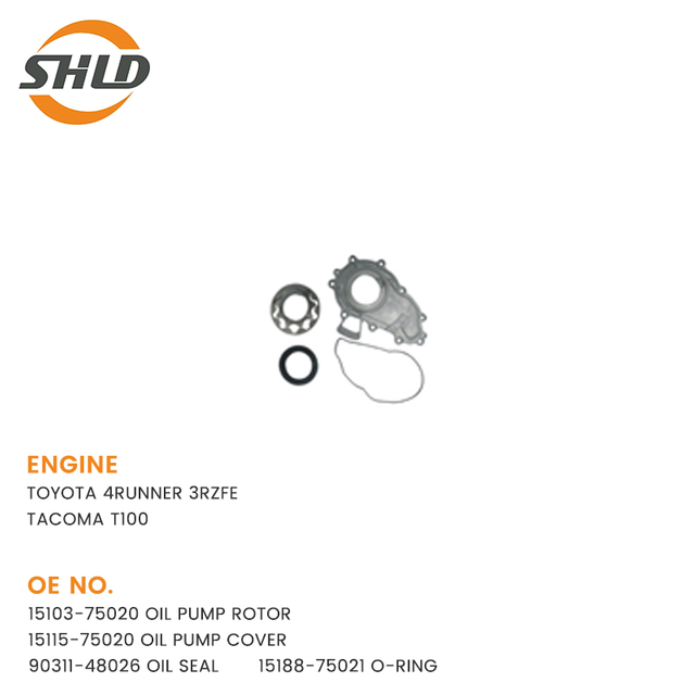 15103-75020 OIL PUMP ROTOR 15115-75020 OIL PUMP COVER 90311-48026 OIL SEAL 15188-75021 O-RING YSK-TA1317 TOYOTA 4RUNNER 3RZFE