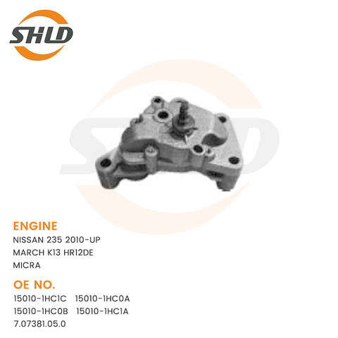 15010-1HCIC 15010-1HC0A 15010-1HC0B 15010-IHC1A 7.07381.05.0 OilPump For NISSAN 235 2010-UP MARCH K13 HR12DE MICRA