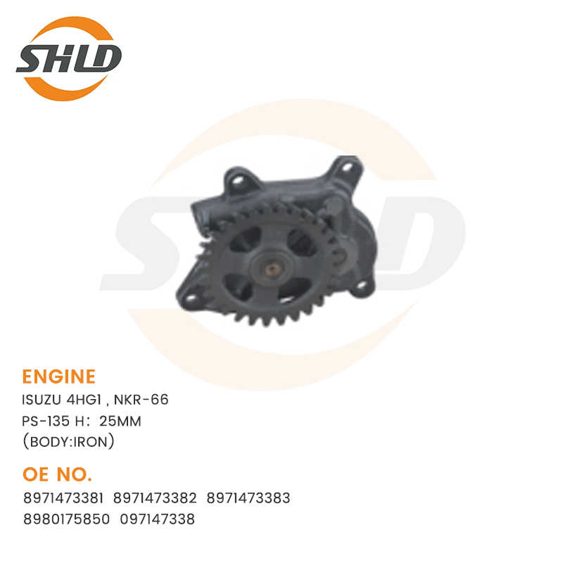 8971473381 Oil Pump For ISUZU 4HG1, NKR-66 PS-135 H: 25MM (BODY:IRON)